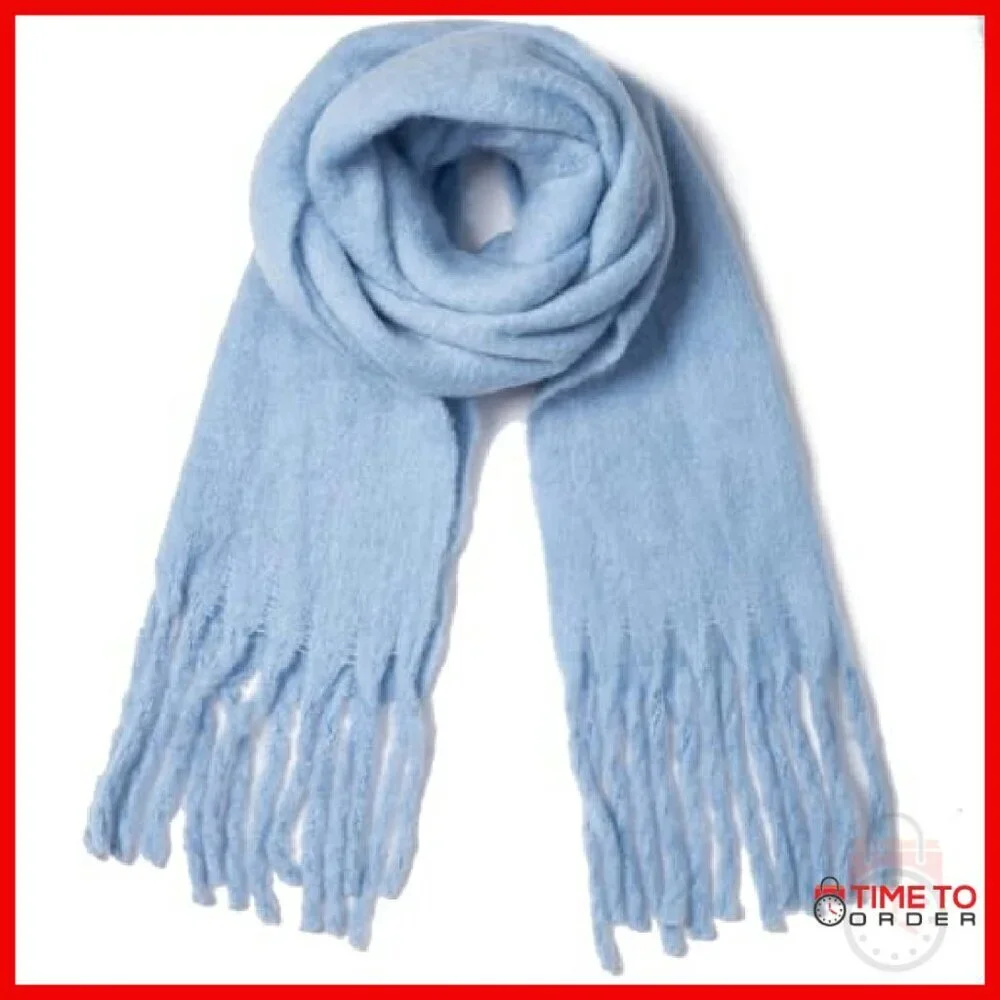 Oversized Chunky Winter Scarf - Super Soft Blanket Wrap - 94.5